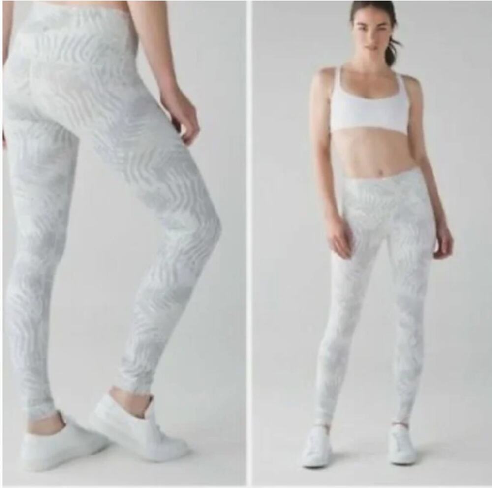 Lululemon Wunder Under Pant Fern Leaf Jungle Print Sz 4